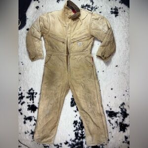 Carhartt Men’s Vintage Tan Coverall Jumpsuit Size 40S